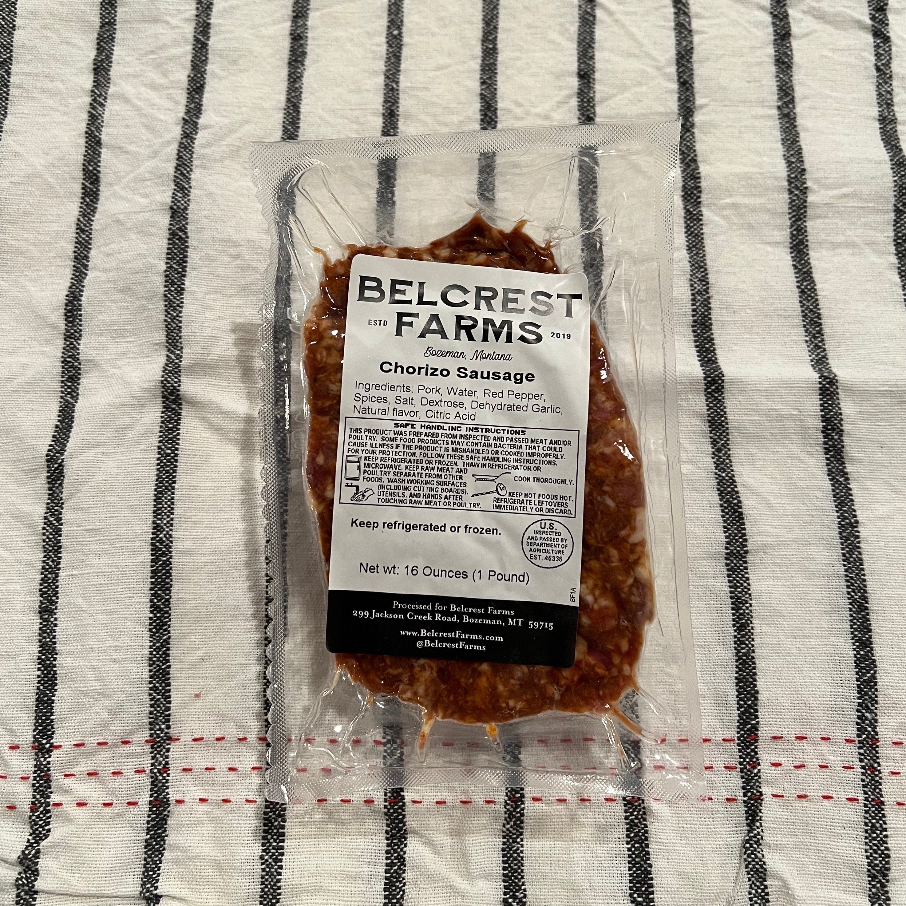 Pork Chorizo Sausage Belcrest Farms